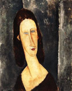 Blue Eyes ( Portrait of Madame Jeanne Hebuterne ), Amedeo Modigliani